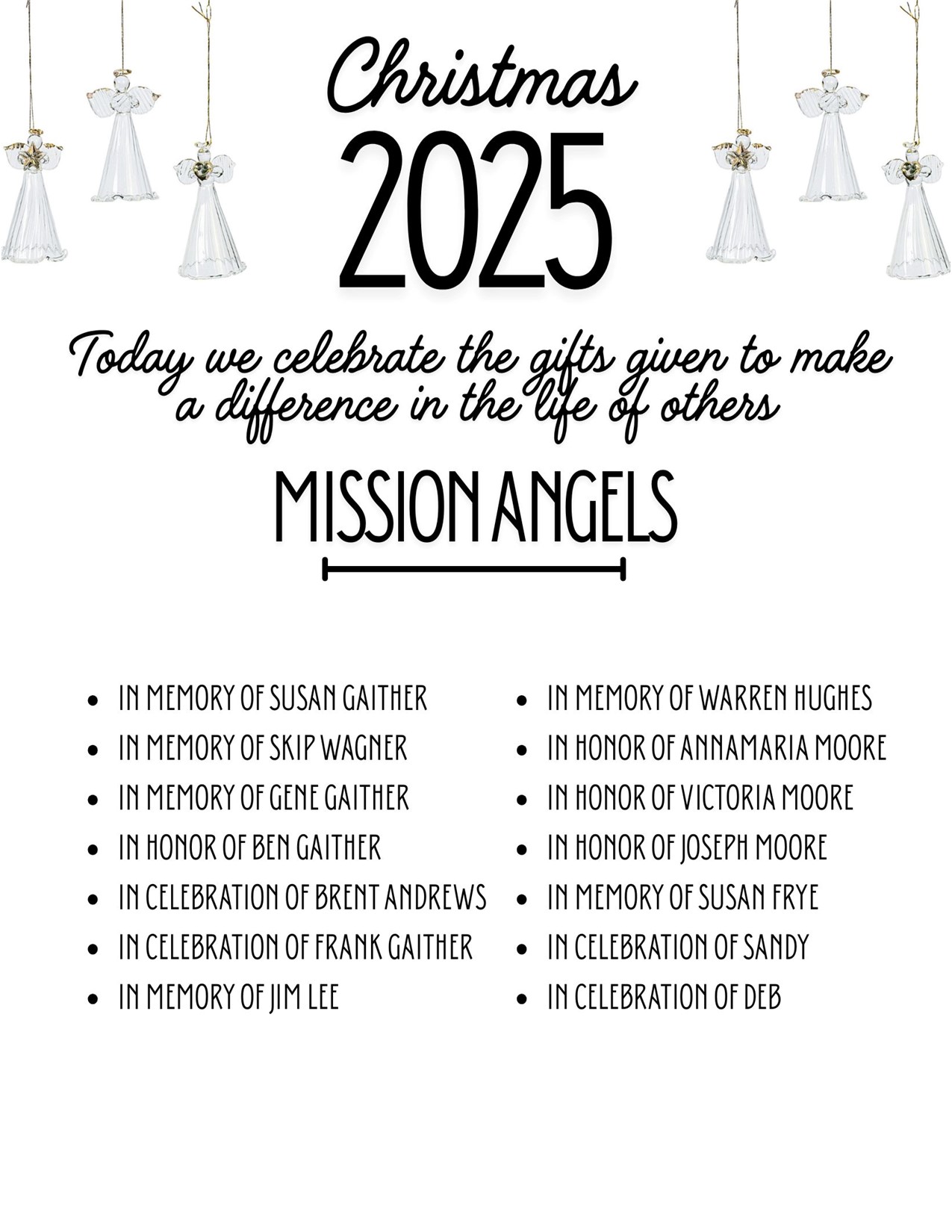 mission angel Insert